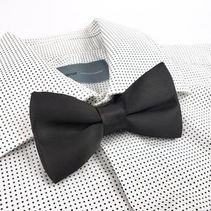 Men's H&M Pre-tied Satin Neck Bow Tie Black Men's